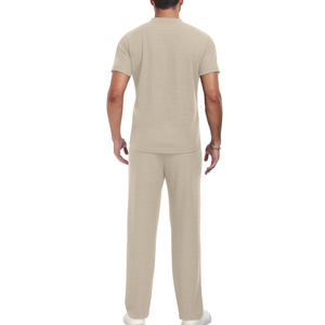 Conjunto Deportivo Casual de Verano para Hombre, de Alta Calidad, 100% Algodón, Transpirable, Ligero, Tejido Suave, Proveedor Directo de Fábrica, Venta al Por Mayor - Product Image 2