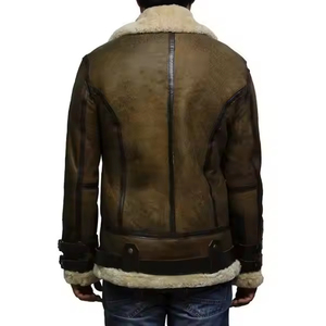 Veste en cuir PU vintage lavable coupe-vent au design optimal, style streetwear, hiver, personnalisable, respirante, hip-hop, logo frontal, pour usage extérieur - Product Image 4