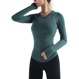 T-shirt de compression à manches longues léger et respirant pour femmes adultes, coupe ajustée, imprimé personnalisé, écologique, collection Printemps - Product Image 2