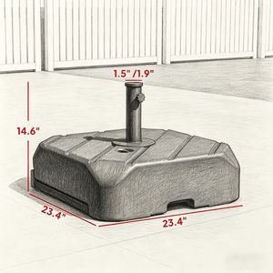 Base per Ombrellone da Giardino in Acciaio Inossidabile per Uso Moderno in Giardino, Spiaggia e Parco - Product Image 5