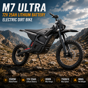 Bicicleta Eléctrica Todoterreno de Aluminio con Motor Central de Accionamiento Directo, 7000W Pico, 250Nm Torque, Batería de Litio 72V25Ah, LED - Product Image 1