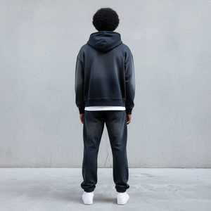 Conjuntos de Sudadera Unisex con Logotipo Personalizado, Conjuntos Deportivos de Felpa Gruesa de 465 Gsm, Sudadera con Cierre y Pantalones Deportivos de 2 Piezas para Mujer y Hombre - Product Image 4