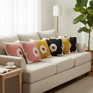 SOGA 6PC Floral Bloom Sunshine Bloom <b>Blush</b> Bloom Pillowcases Set 45cm Flower Pattern Cushion & Pillow Cover - Product Image 2