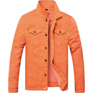 Soft Touch Colourful Denim Jacket for Winter Durable Casual Hip-Length Coat Distressed Street Fit for Formal and Streetwear - Product Image 1