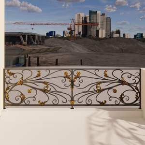 Rampe de balcon moderne en acier inoxydable et fer forgé haute résistance, résistante à la rouille, idéale pour les projets résidentiels et commerciaux - Product Image 4