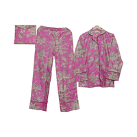 Conjunto de pijamas de algodón 100% hechos a mano indios, pijamas con estampado Floral, conjunto de ropa de salón, traje de noche cómodo para damas de honor, tallas de hasta 5XL