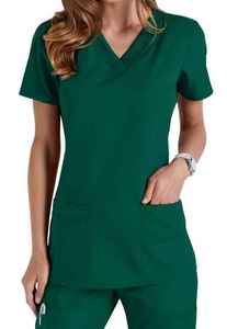 Uniforme Médico para Mujer, Traje Quirúrgico Moderno con Cuello y Mangas, Ropa de Trabajo Cómoda para Doctoras, Profesional - Product Image 2