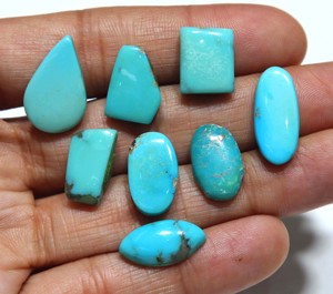 Turquoise naturelle Sleeping Beauty, cabochon, pierre précieuse en vrac pour la fabrication de bijoux, vente en gros, pierre turquoise d'Arizona - Product Image 2