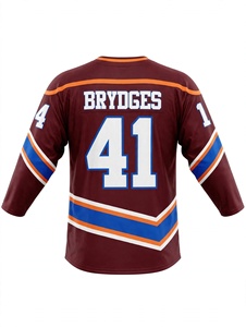 Maillot de hockey sur glace personnalisé sublimé bordeaux, durable, anti-humidité, uniforme d'équipe de ligue, maillot de hockey sur glace personnalisé avec numéro pour homme - Product Image 3