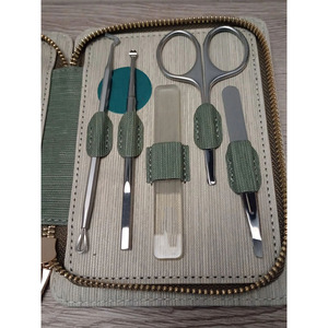 Professional Stainless Steel Manicure Pedicure Kit <b>Nail</b> Care Grooming <b>Set</b> with Travel Case OEM Custom Logo <b>Nail</b> Care Kit - Product Image 4