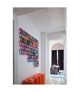 Décoration murale en chaîne ronde en résine époxy, design moderne rustique, couleur personnalisée, multicolore - Product Image 2