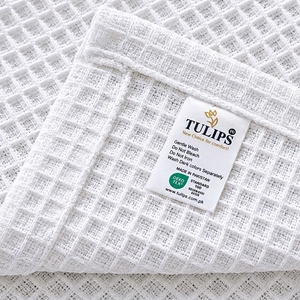 White Waffle Weave Table <b>Runner</b> and Placemat Set <b>Washable</b> Fabric Nordic Dining Decor - Product Image 5