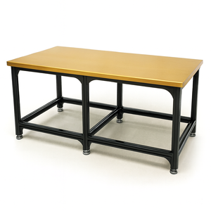 Poste de travail pour ligne d'assemblage et d'emballage, Table ESD, Table d'emballage, Bancs de travail en aluminium extrudé et en bois de hêtre - Product Image 4