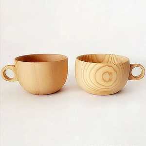 Ensemble tasse à café, soucoupe et cuillère en bois naturel artisanal, écologique, en bois massif, vaisselle pour le thé - Product Image 5
