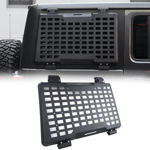 Pannello MOLLE Resistente per Finestrino Posteriore Jeep Wrangler JL 2018-2024 4 Porte Lato Destro, Portapacchi in Alluminio, Supporto per Trasporto Merci - Product Image 1