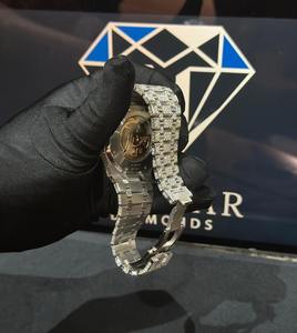 Reloj de Lujo con Diamantes Moissanite, Movimiento Automático, Estilo Hip Hop para Hombre - Product Image 4