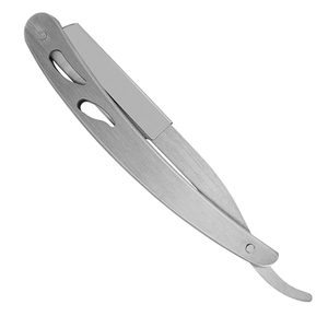 Rasoir manuel à lame unique en acier inoxydable à bord droit pour hommes, rasoir pliable pour barbiers, rasoir professionnel pour salon de coiffure - Product Image 6