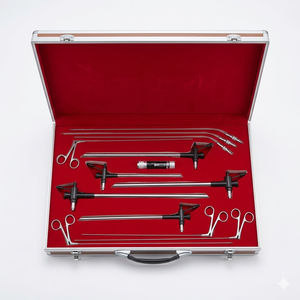 Kit complet d'instruments chirurgicaux ORL en acier inoxydable pour bronchoscopie rigide 2026, de la taille enfant à adulte, avec 5 lames et 4 pinces - Product Image 4