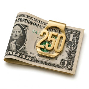 Pince à billets en métal pour le 250e anniversaire des États-Unis |   Coffret cadeau pour les demoiselles d'honneur en gros |   Faveur de mariage patriotique gravée sur mesure - Product Image 4