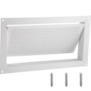 Griglia di ventilazione a parete per spazi ristretti e fondamenta, 8 pollici di altezza x 16 pollici di larghezza, con copertura per ventilazione - Product Image 1