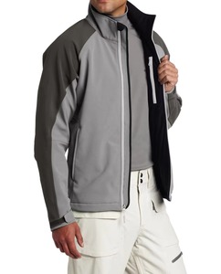 <b>Men's</b> <b>Blue</b> Soft Shell Jacket Windproof Zip Fly Stand Collar Regular Fit Outdoor Hiking Clothing - Product Image 4