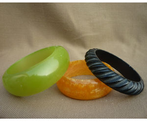 Pulseras de Resina Modernas al por Mayor, Brazaletes Gruesos con Patrones Geométricos, Joyería de Moda Hecha a Mano para Mujer, Fiesta - Product Image 3