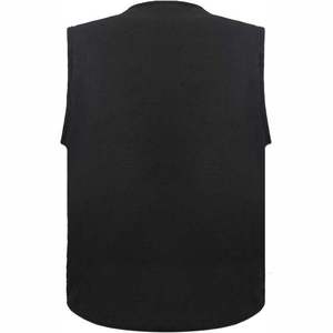 Chaleco de mezclilla sin mangas para hombre, talla grande, cuello cuadrado, color liso, estilo casual, para invierno, tipo jersey, largo regular, estilo moto - Product Image 6