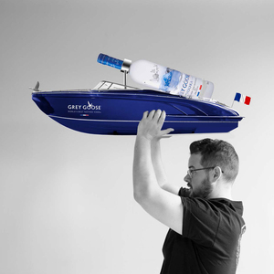 Modelo de Barco de Ganso Gris Pintado, Ecológico, Hecho a Mano, Escala Marítima, Decoración para Oficina/Hogar, Regalo Empresarial - Product Image 6