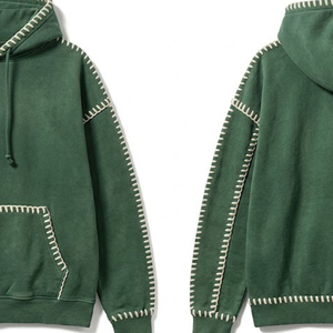 Sudadera con Capucha de Invierno Gruesa 100% Poliéster con Diseño Multitono, Bordado, Estampado Digital y Costuras en Contraste - Product Image 3