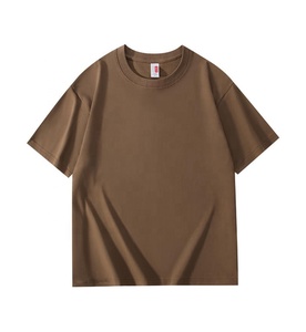 T-shirts en coton biologique épais 100 % pour hommes, manches courtes, col rond, coupe classique, respirants, promotionnels et abordables en gros - Product Image 4