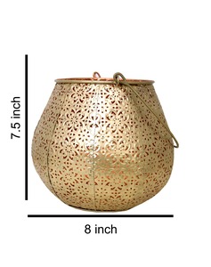Vintage Moroccan <b>Lantern</b> Handmade Metal Hanging Candle Lamp for Home Garden Wedding Decoration - Product Image 1