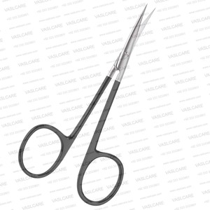 Tijeras dentadas Iris (11.5cm) con hoja inferior microdentada, puntas afiladas, para tejidos delicados en cirugía oftálmica y plástica - Product Image 2