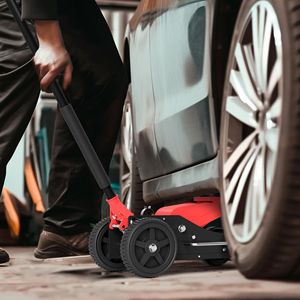 Martinetto Idraulico per Auto Fuoristrada in Acciaio Resistente da 1,5 Tonnellate con Ruota Grande e Sella Extra per Camion, SUV, ATV, Modello Audi A6, Rosso - Product Image 2