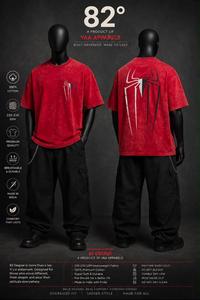 Camiseta de Hombre con Estampado de Spiderman en la Parte Delantera, Talla Grande, Cuello Redondo, Manga Corta, Estilo Casual, Diseño de Personajes, 4XL - Product Image 2