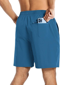 Pantalones Cortos Deportivos para Hombre de 7 Pulgadas, Estilo Urbano, Secado Rápido, Ligeros, para Gimnasio y Deportes, con Bolsillo, 100% Poliéster, Color Sólido - Product Image 2