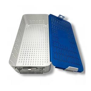 Boîte de stérilisation manuelle en aluminium 40x20x12 cm, autoclavable, réutilisable, pour kit chirurgical Pentax, conteneur stérilisé - Product Image 1