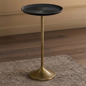 Minimalist Brass <b>Side</b> <b>Table</b> With <b>Black</b> Metal Top Modern Living Room Furniture Decorative <b>Side</b> <b>Table</b> - Product Image 3