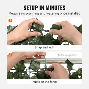 Ivy Privacy Fence 96 X 72 Anti-UV Artificial Green Wall <b>Screen</b> Strengthened Joint Faux Hedge with Vine <b>Leaf</b> Greenery Ivy Fence - Product Image 5
