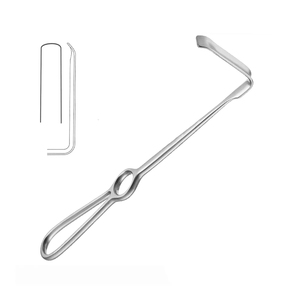 Retractor de tejido blando curvo descendente con hoja cóncava no traumática de 9 pulgadas, instrumento quirúrgico, herramienta médica para cirugía - Product Image 1