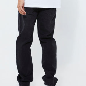 กางเกงยีนส์เดนิมทรงตรงหลวมสไตล์ลำลองสีเข้มแบบมีปักลายสำหรับผู้ชาย คุณภาพสูง ราคาประหยัด - Product Image 3