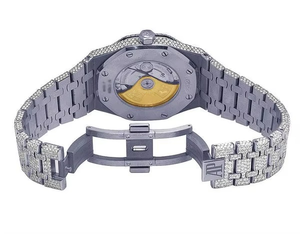 Montre-bracelet de luxe automatique mécanique pour homme, style célèbre, avec cadran arabe, en acier inoxydable, sertie de diamants Moissanite VVS, style Hip Hop - Product Image 6