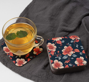 Posavasos de MDF con Diseño Rectangular y Patrón de Rama de Árbol, Impresión Esmaltada Mate, Decoración de Mesa - Product Image 6