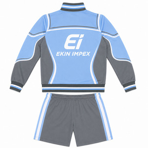 Custom Logo Men's 2 Piece Tracksuit Full Zip <b>Track</b> <b>Jacket</b> and Shorts Set Polyester Sublimation Sportswear - Product Image 2