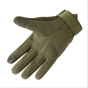Guantes Tácticos de Dedo Completo Verde Oliva Antideslizantes para Actividades al Aire Libre Unisex con Cierre de Gancho y Bucle en Material Textil Tejido - Product Image 5