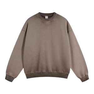 เสื้อสเวตเชิ้ตแบบหนาพิมพ์โลโก้ตามสั่งขายส่ง สไตล์วินเทจ ขนาดใหญ่พิเศษ ผ้าฝ้าย 100% หนัก 400 GSM สำหรับทุกเพศ - Product Image 1