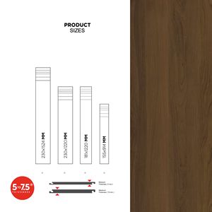 พื้น SPC ขนาด 230x1220 มม. หนา 7.5 มม. สำหรับห้องครัวสมัยใหม่และโรงพยาบาล ป้องกันน้ำ ติดตั้งแบบลอยตัว รับประกัน 5 ปี - Product Image 3