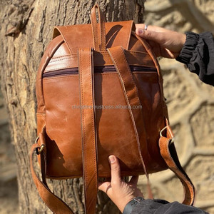 กระเป๋าเป้สะพายหลังหนังสีน้ำตาลสไตล์วินเทจแบบใหม่กระเป๋าสะพายหลังสำหรับเดินทางกระเป๋าหนังสำนักงานความจุขนาดใหญ่กระเป๋าเดินทางสำหรับผู้ชายและผู้หญิง - Product Image 5