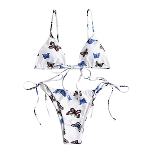 Bikini Set for Women 2026 Latest Designs Eco-Friendly Digital Print <b>Letter</b> Pattern Customizable Wholesale Cheap Price OEM - Product Image 3