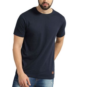 Nouveauté T-shirt uni à col ras du cou pour homme, marque privée, manches contrastantes, grammage lourd 200 GSM, coupe ajustée décontractée - Product Image 3