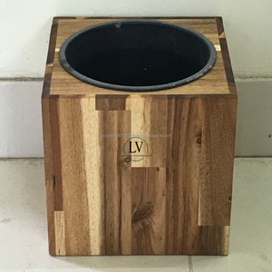 Jardinera rectangular de madera de acacia estilo vintage a buen precio, jardinera grande para exteriores, venta al por mayor desde Vietnam - Product Image 5
